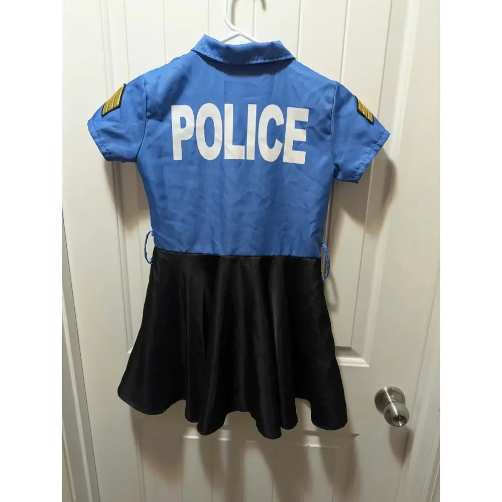 Kids Police Officer Cop Halloween Costume Dress Girls L (8-10) Cosplay